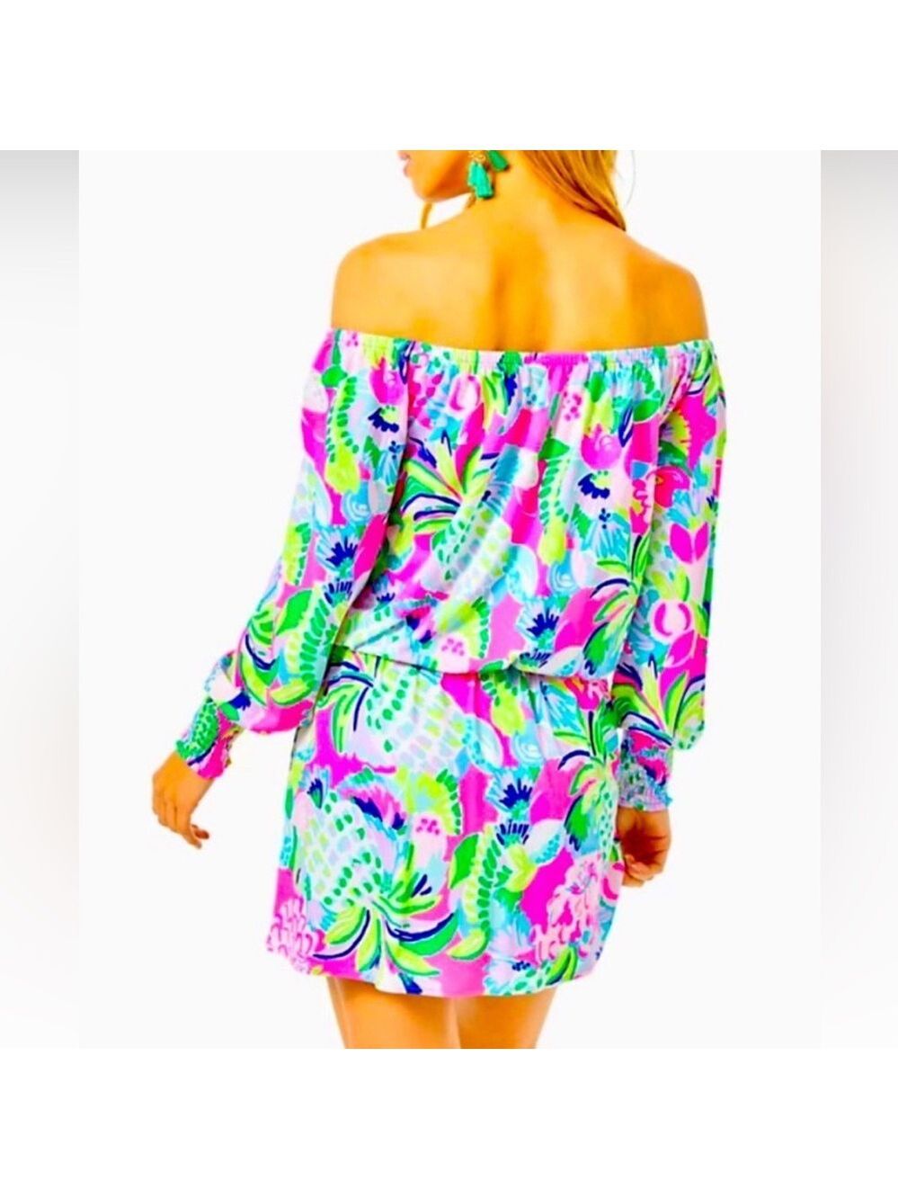 Lilly Pulitzer Lana Off The Shoulder Skort Romper XXS - Picture 3 of 9